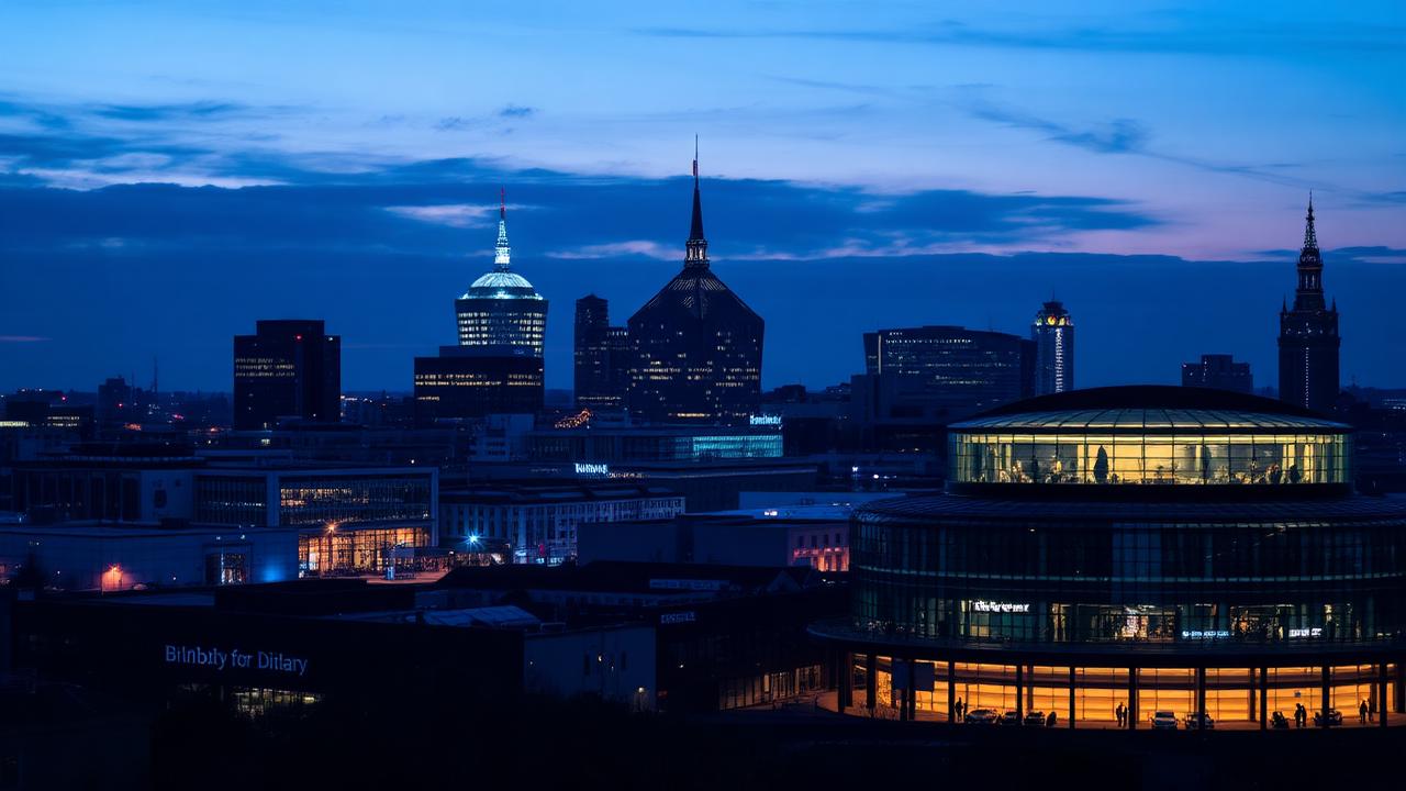 Birmingham at dusk