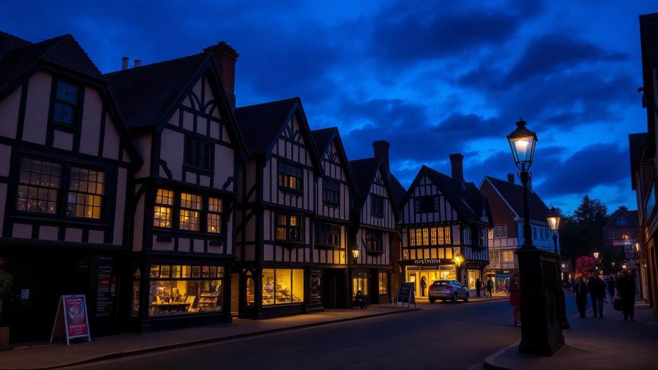 Market Drayton at dusk