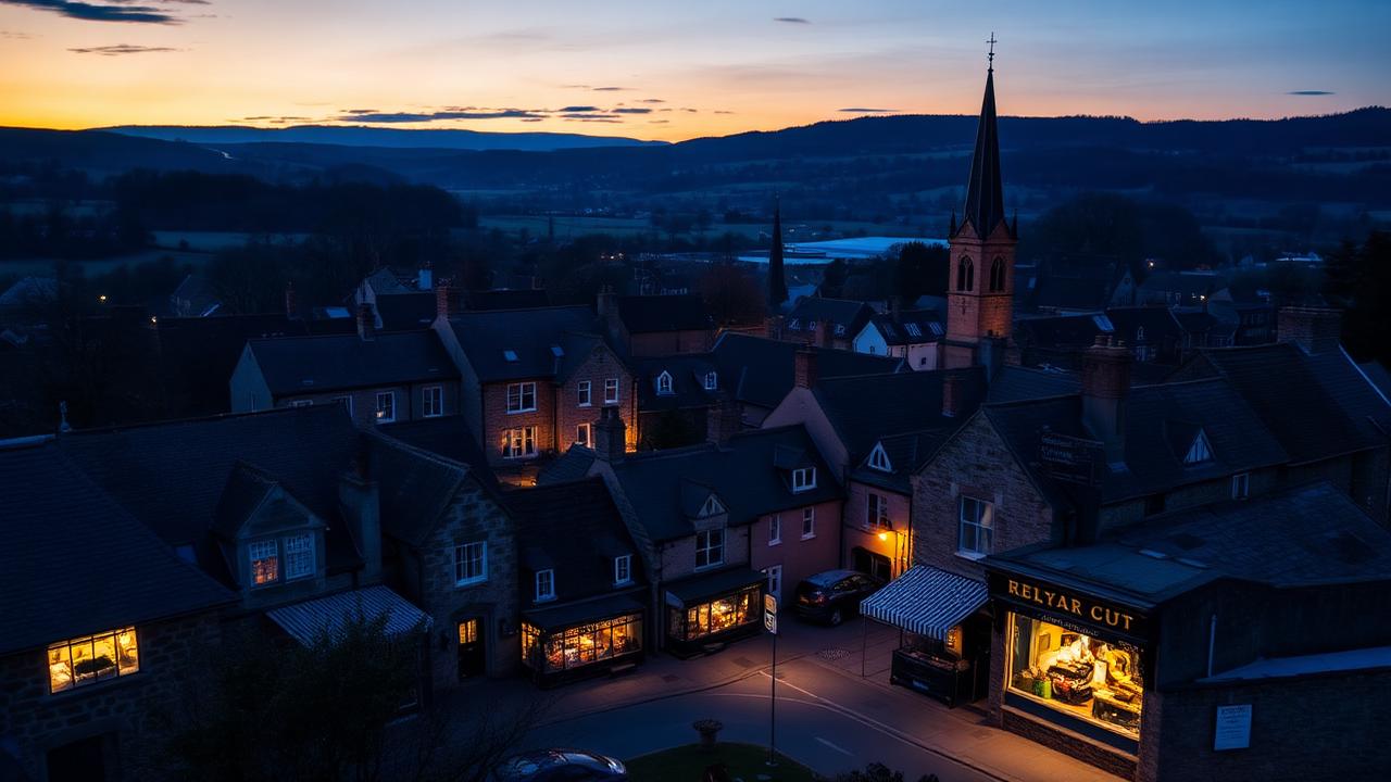 Oswestry at dusk