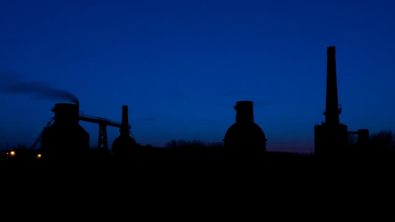 Stoke-on-Trent at dusk