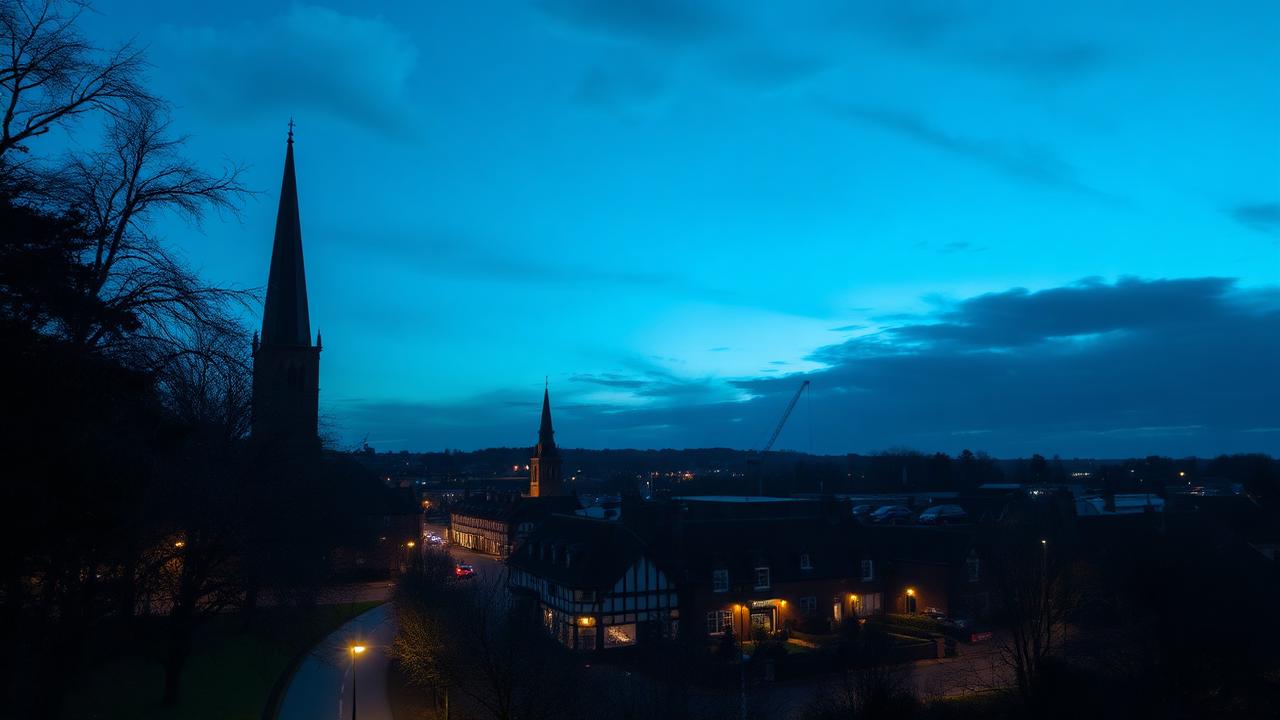 Walsall at dusk